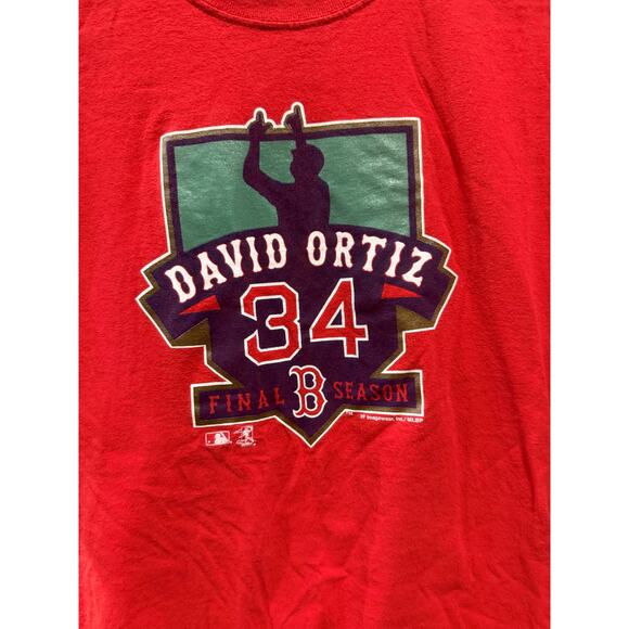 Red “David Ortiz -  34 – Final Season” Shirt- Size M - Picture 2 of 6